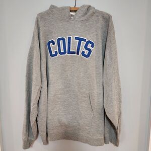 Vintage Reebok Indianapolis Colts Hoodie Sweatshirt Pullover Gray Men's 2XL
